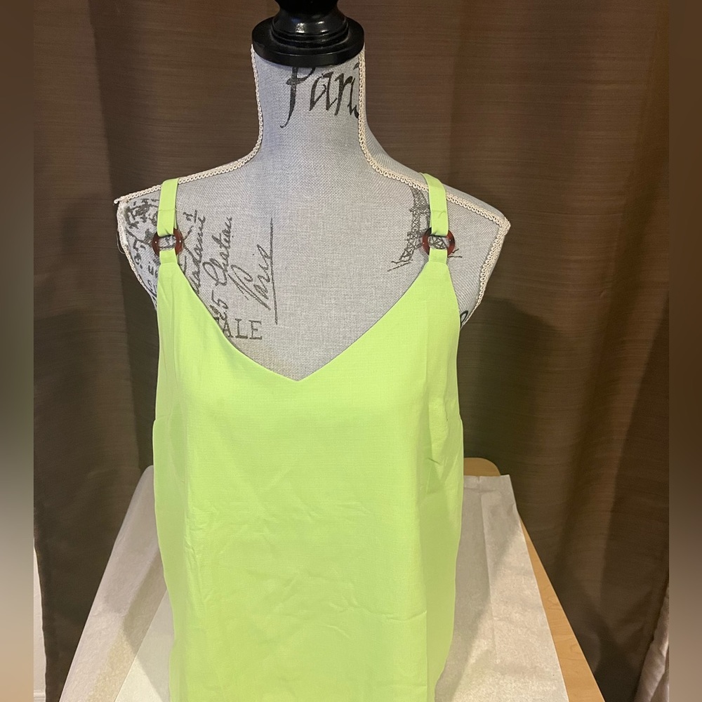 MINE fluorescent green top